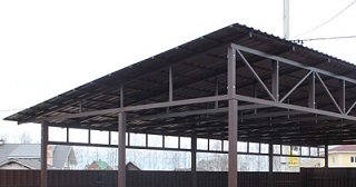 Односкатные навесы из профнастила 4 на 4: монтаж и продажа в волжском от 1775 руб.